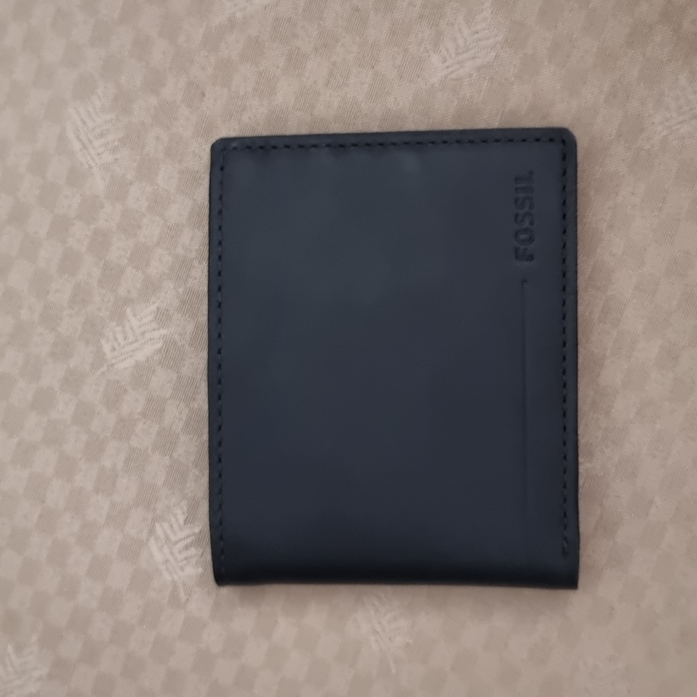 NWT Fossil Navy Allen RFID Traveler Wallet